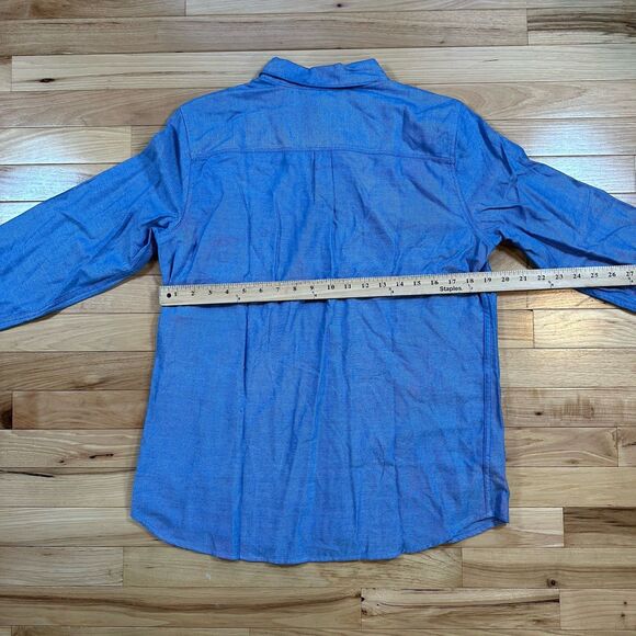 Eddie Bauer Womens Firelight Flannel Shirt Blue Size Small Tencel Outdoor - Picture 5 of 7